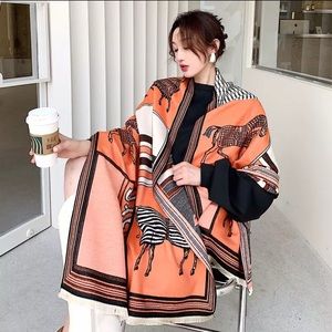 5⭐️ FAV BESTSELLER NEW Luxury Cashmere Horse Equestrian Wrap Scarf
